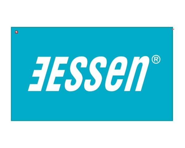 3ESSEN® URLAUBSFETZEN Badetuch - TÜRKIS-WEIß