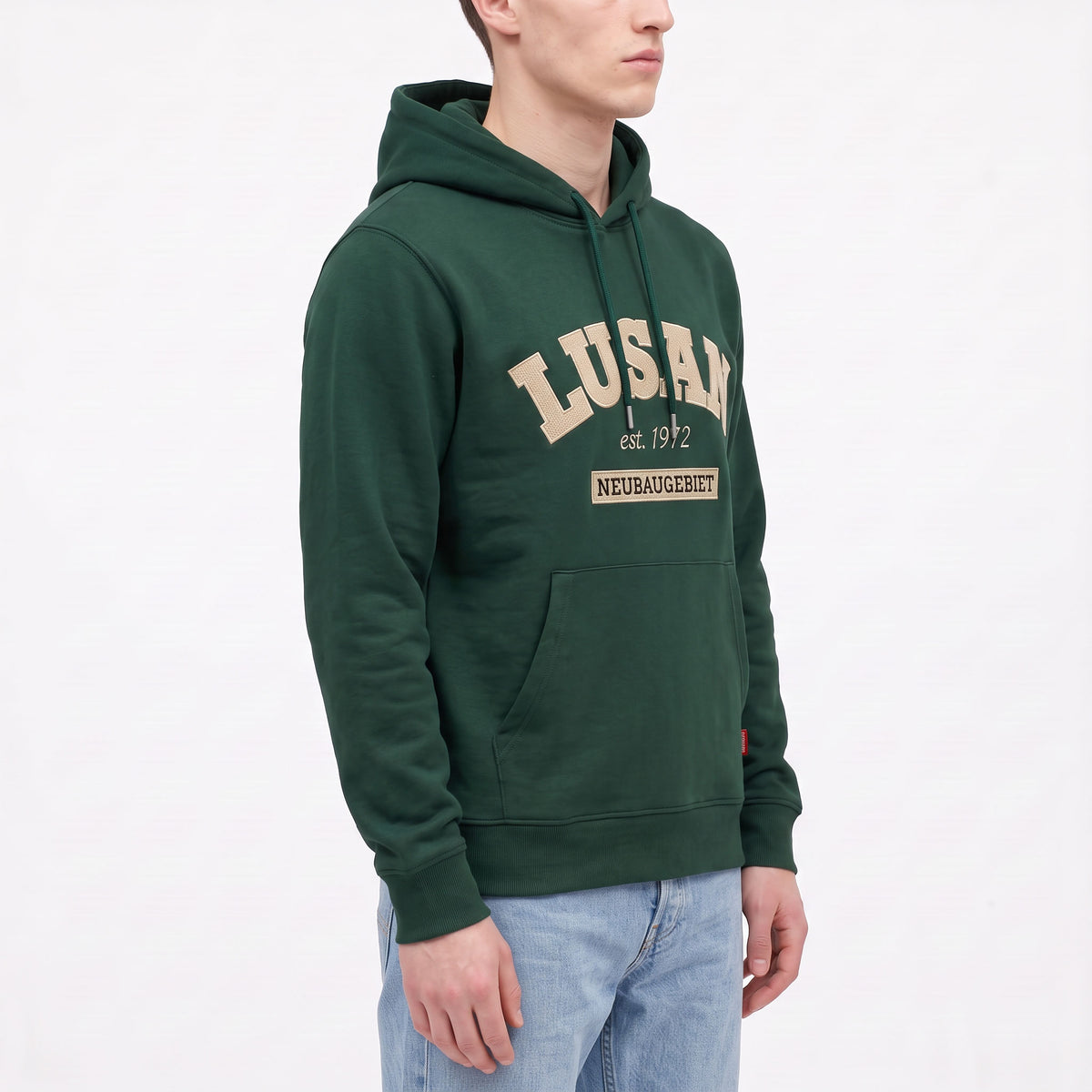 3ESSEN® LUSAN Hoodie FOREST – 45-Grad-Ansicht