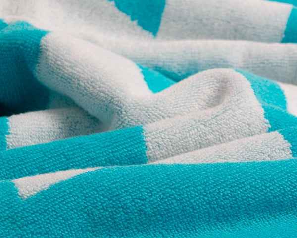 3ESSEN® URLAUBSFETZEN Badetuch - TÜRKIS-WEIß - 3ESSEN®