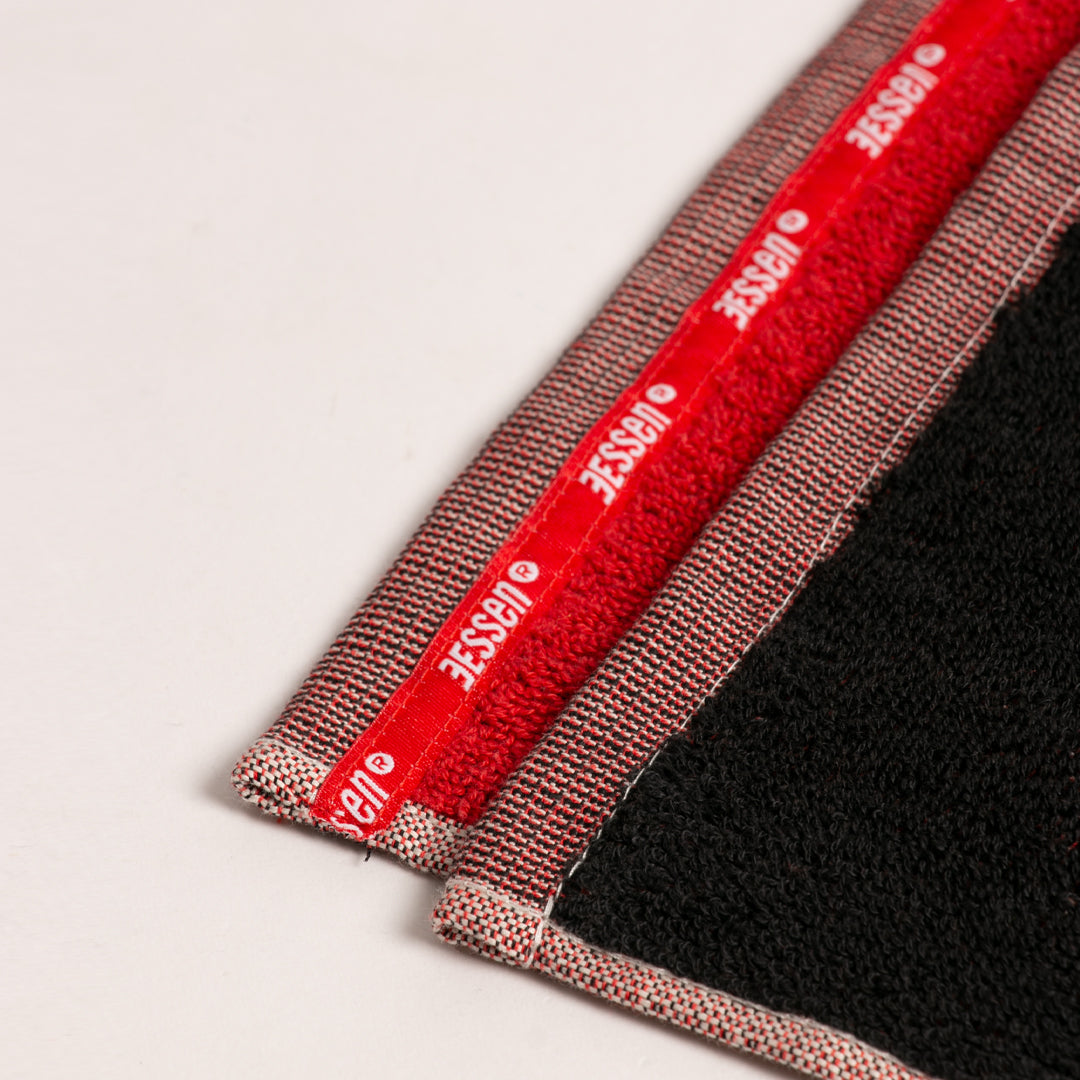 3ESSEN® URLAUBSFETZEN Badetuch - SCHWARZ-ROT
